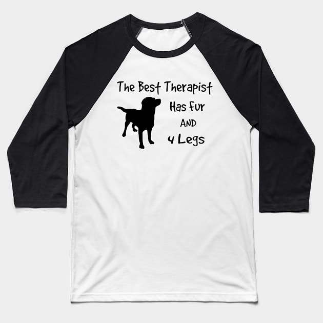The Best Therapist Dog Baseball T-Shirt by Shyflyer